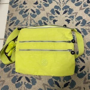 Kipling Alvar Crossbody bag - neon yellow/green